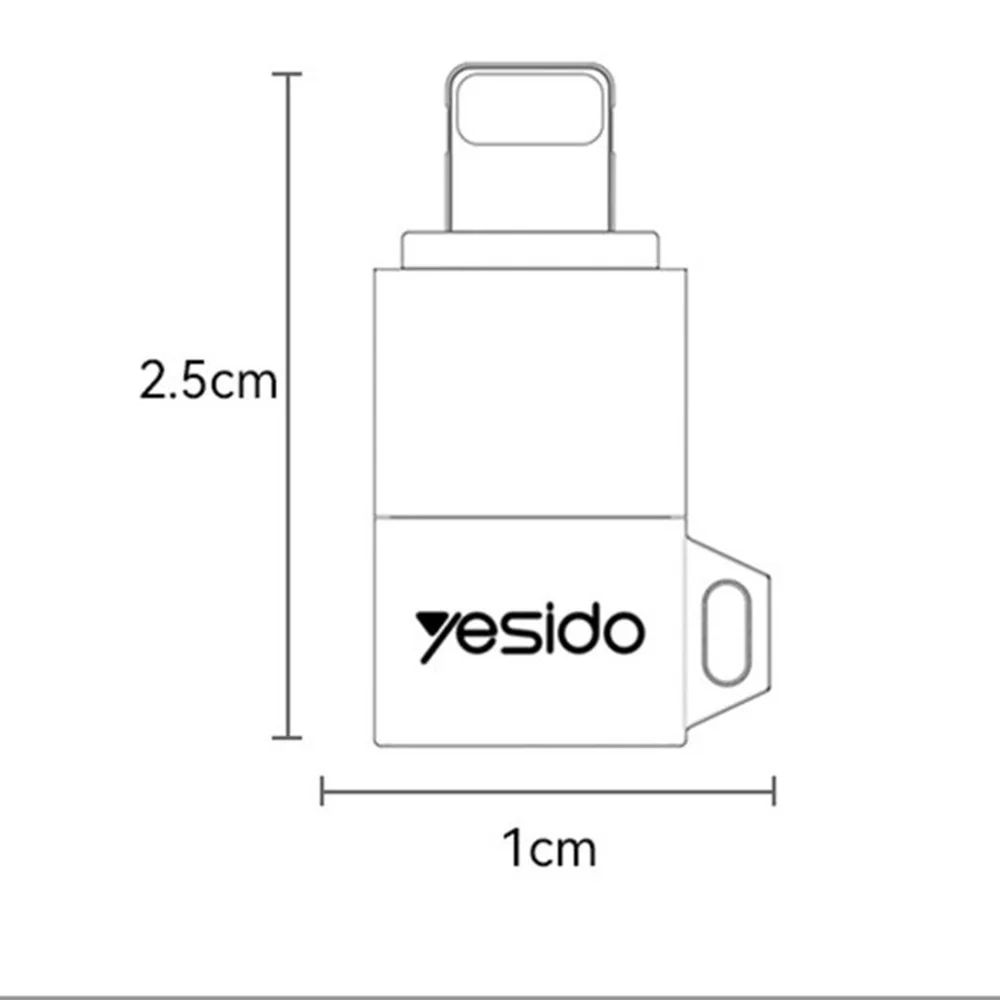 MicroUSB - Lightning Data and Charging Adapter Yesido GS30, Gray - Image 6