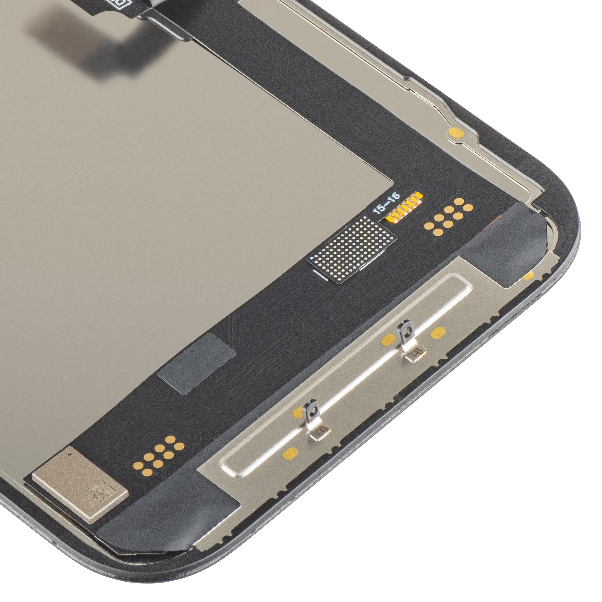 MP Touchscreen Display compatible with Apple iPhone 16, with Frame, Soft OLED FHD 120Hz Movable IC Version, Black - Image 4