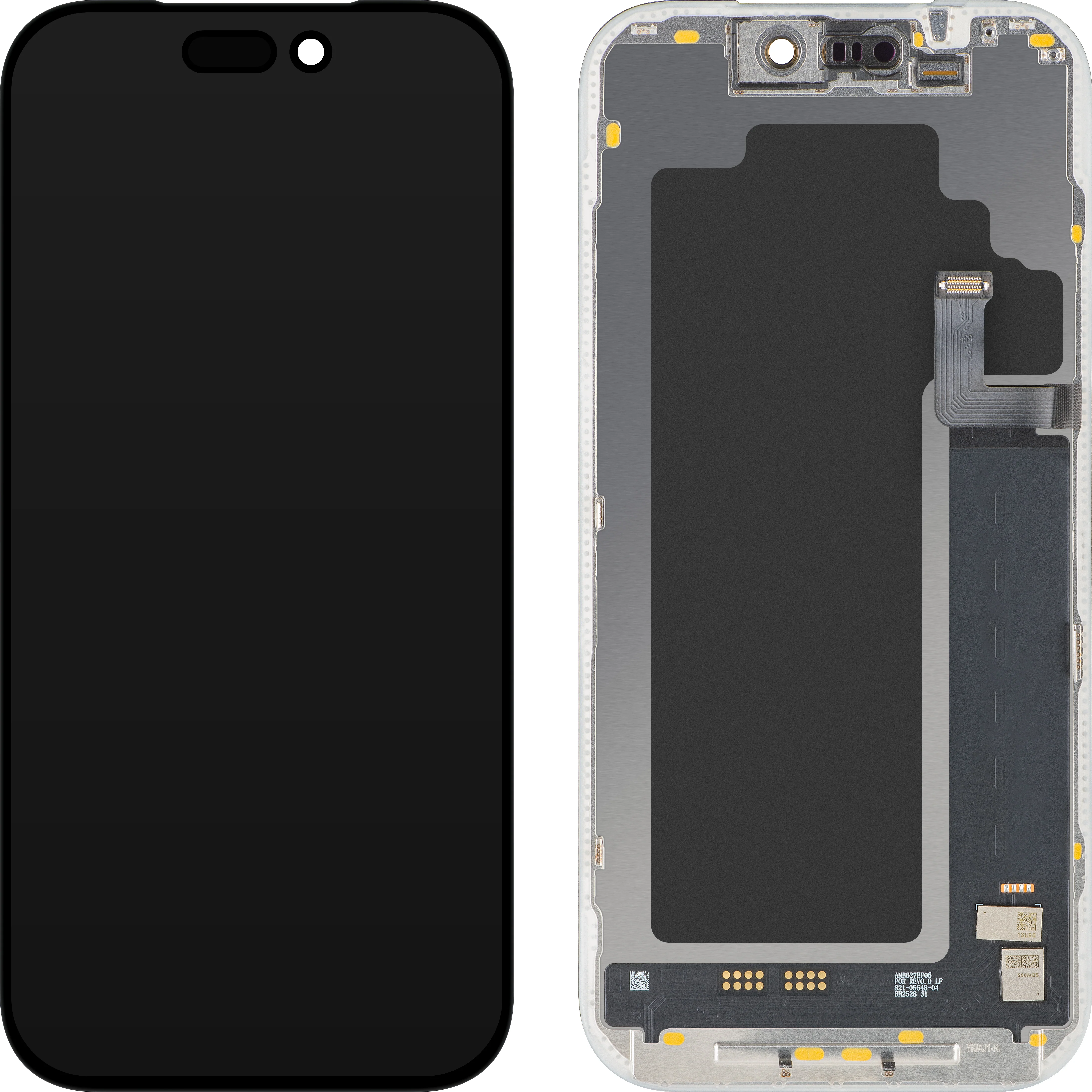 MP Touchscreen Display compatible with Apple iPhone 17 Pro, with Frame, Soft OLED FHD 120Hz IC Movable Version, Black - Image 2