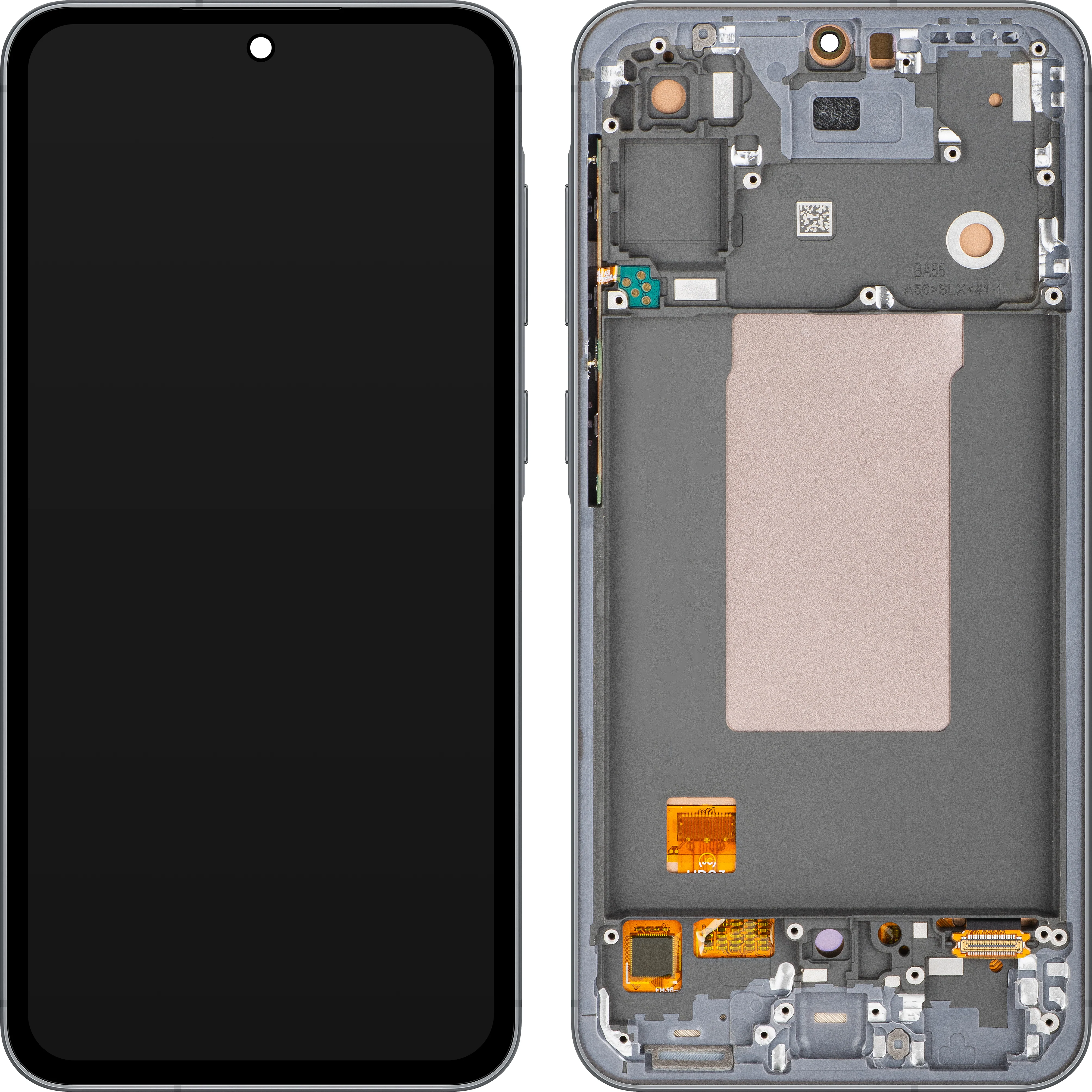 MP Touchscreen Display compatible with Samsung Galaxy A56 A566, with Frame, OLED Version, Black