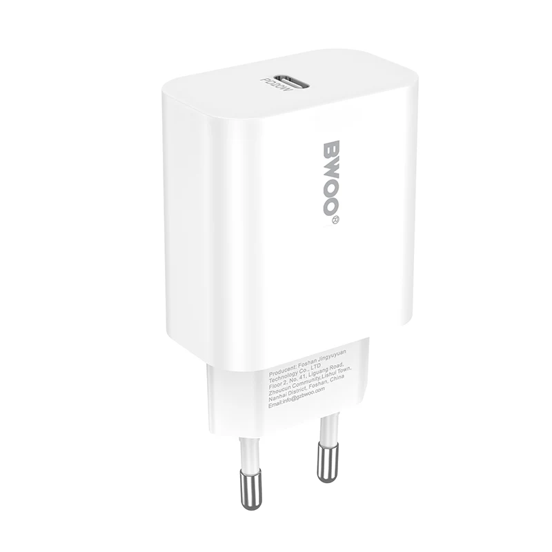 Network Charger with Lightning Cable BWOO CDA233, 20W, 3A, 1 x USB-C, White - Image 4