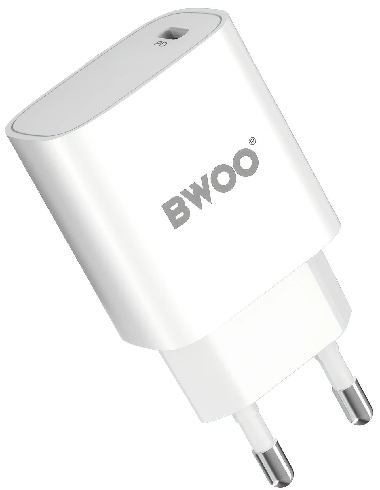 Network Charger with USB-C Cable BWOO CDA159, 20W, 3A, 1 x USB-C, White - Image 3