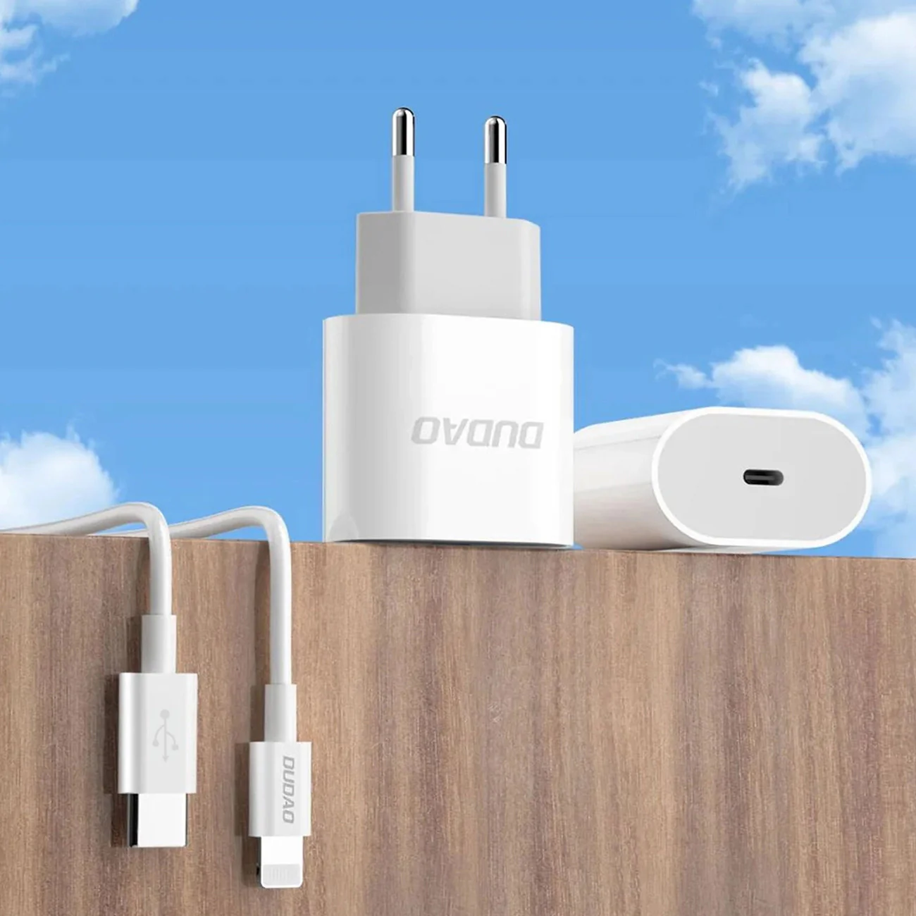 Network Charger with USB-C Cable Dudao A14EUC, 20W, 3A, 1 x USB-C, Black - Image 3