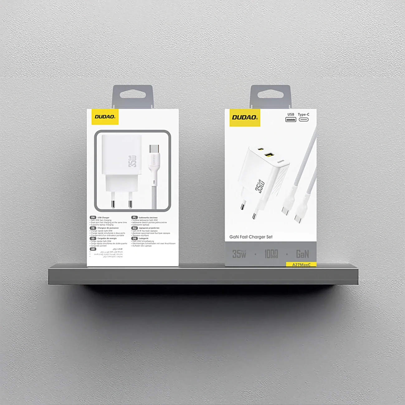 Network Charger with USB-C Cable Dudao A27Max, 35W, 1 x USB-A - 1 x USB-C, White - Image 5