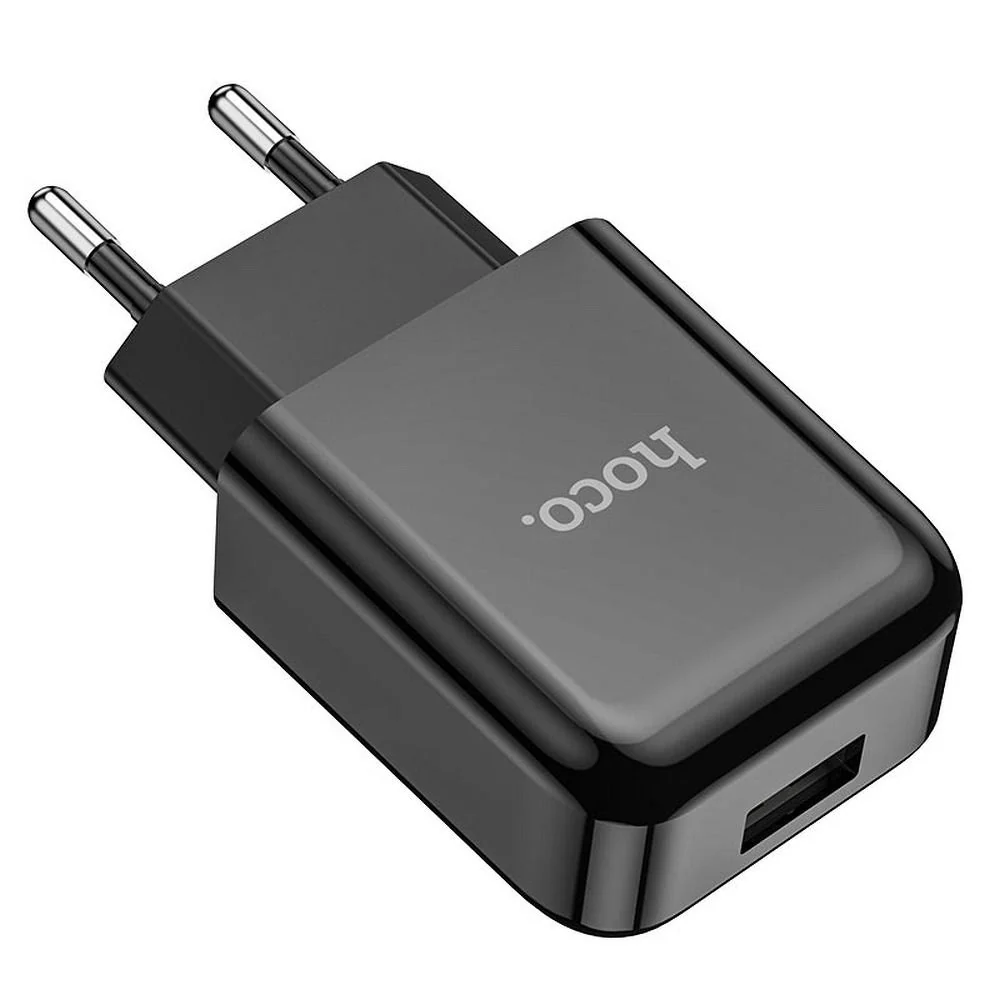 Network Charger with USB-C Cable HOCO N2, 10W, 2A, 1 x USB-A, Black - Image 3