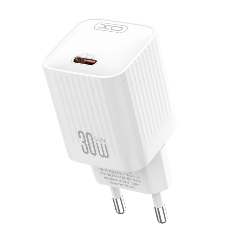 Network Charger with USB-C Cable XO Design L148, 30W, 3A, 1 x USB-C, White - Image 2