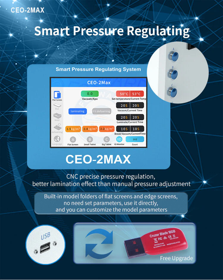 OCA Laminating Machine / Bubble Removal Package + Air Compressor + Vacuum Pump Forward CEO-2Max + FW-122B + FW-126S - Image 4