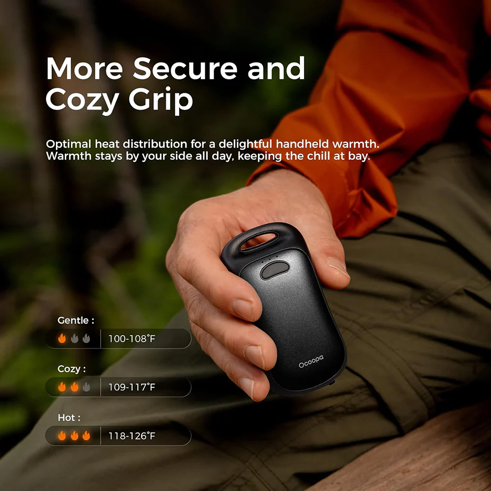 Ocoopa UT4 Urban Hand Warmer, Black - Image 6