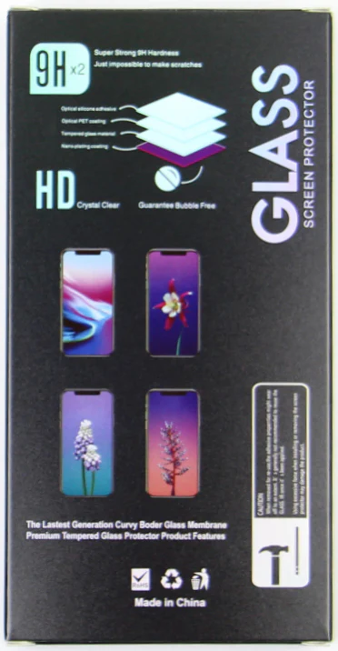 OEM Screen Protector Film for Apple iPhone 17e / 16e / 14 / 13 Pro, Tempered Glass, Full Glue, Set of 10 pieces, 6D, Black - Image 9