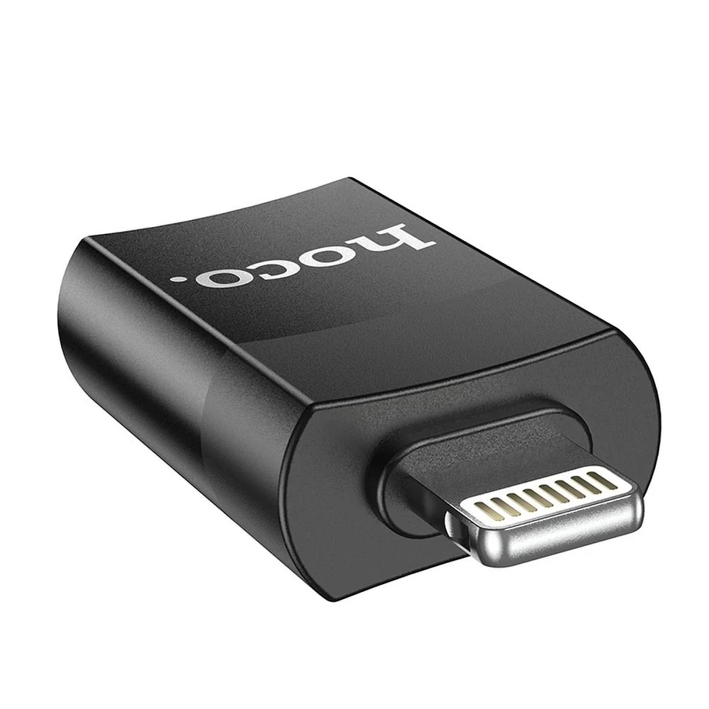OTG Lightning to USB-A Adapter HOCO UA17, Black - Image 2