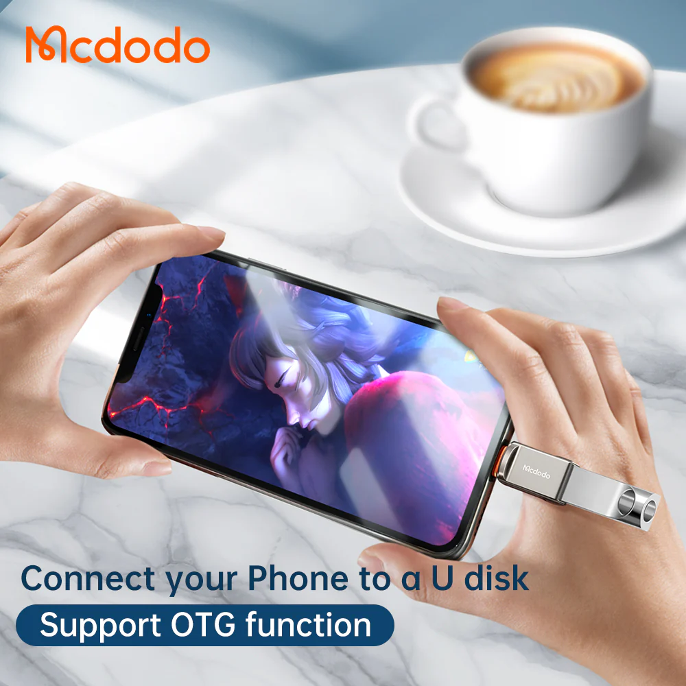 OTG Lightning to USB-A McDodo OT-8600 Adapter, Gray - Image 4