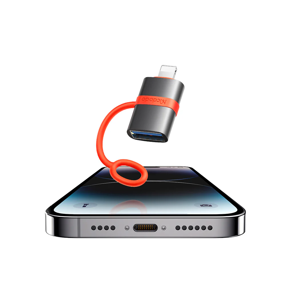 OTG Lightning - USB-A McDodo OT-2600 Adapter, Gray - Image 7