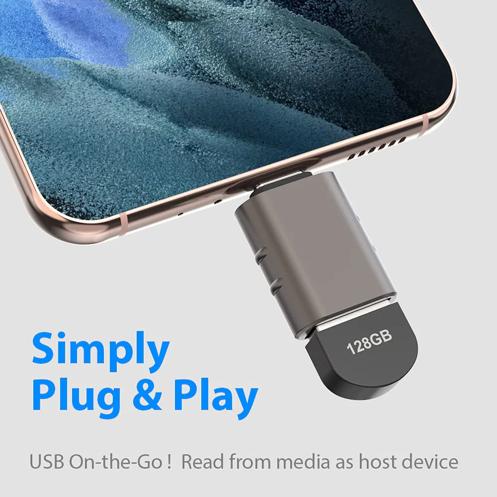OTG USB-C to USB-A Adapter Techsuit A10 SlateVolt, Gray - Image 6