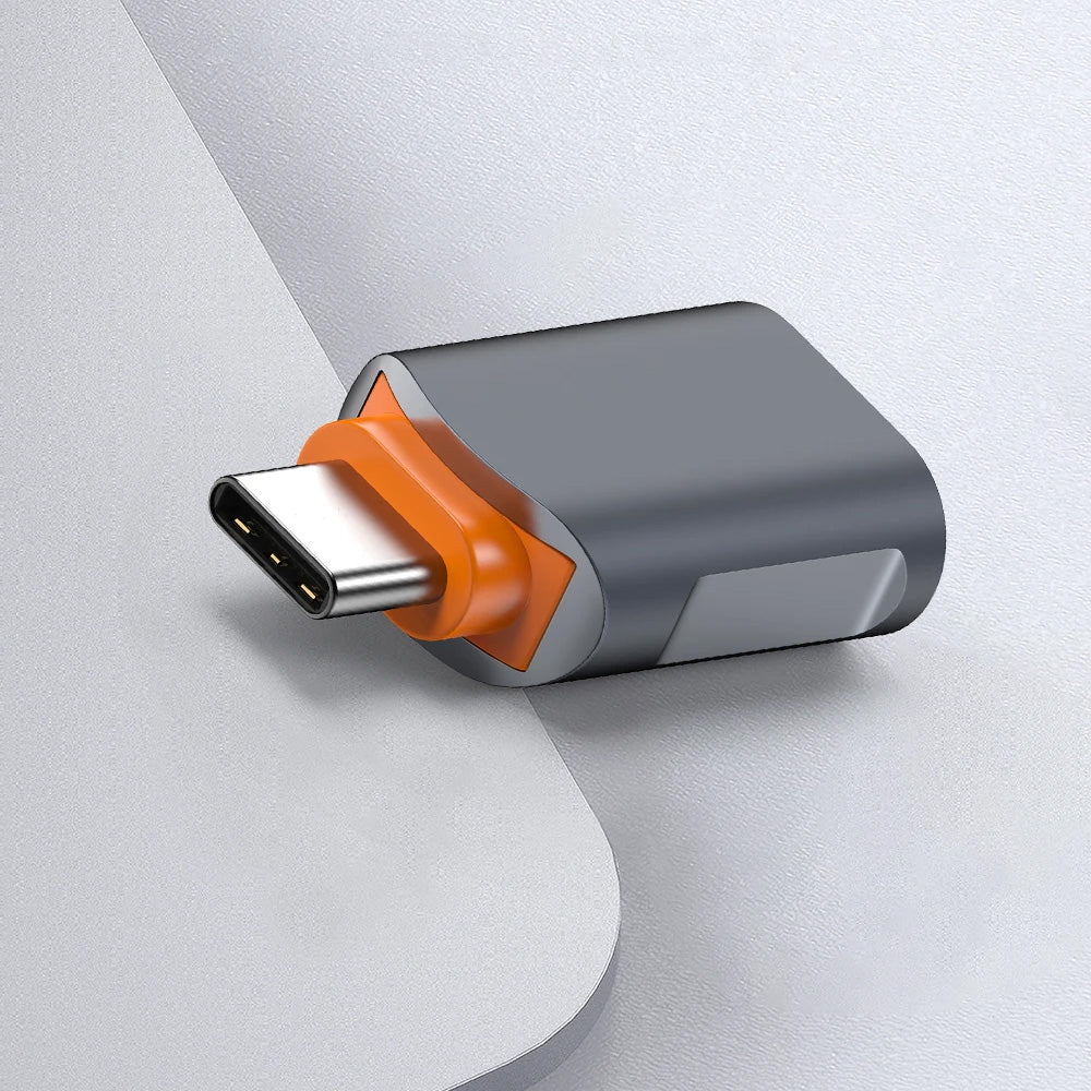 OTG USB-C to USB-A Adapter Techsuit A9 SlateVolt, Gray Orange - Image 4