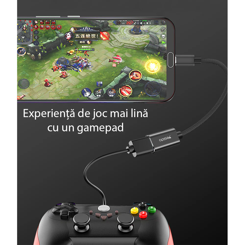 OTG USB-C to USB-A Adapter Yesido GS01, Black - Image 3
