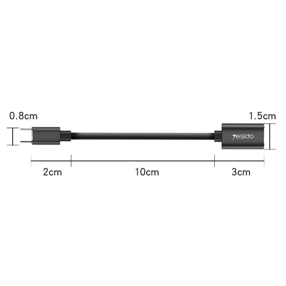OTG USB-C to USB-A Adapter Yesido GS01, Black - Image 4