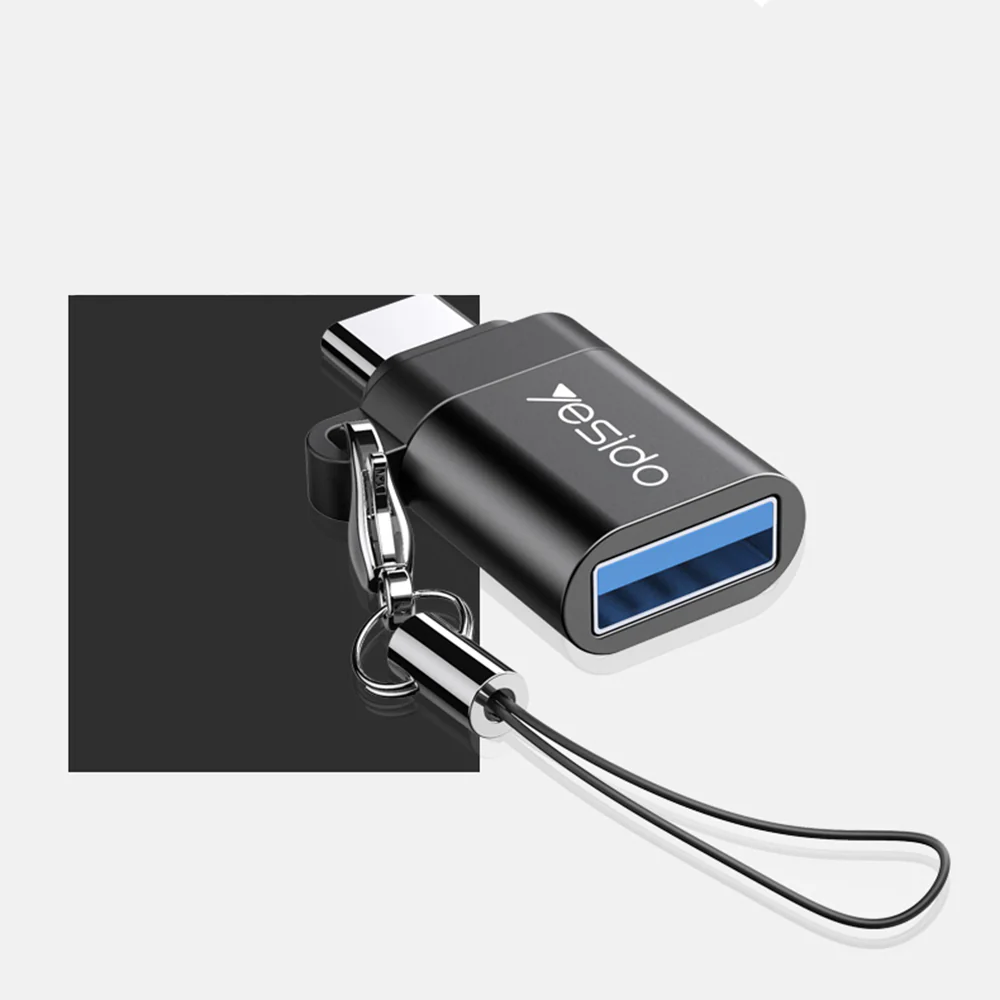 OTG USB-C to USB-A Adapter Yesido GS06, Black - Image 4
