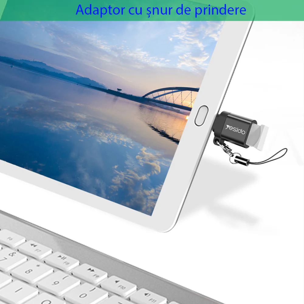 OTG USB-C to USB-A Adapter Yesido GS06, Black - Image 5