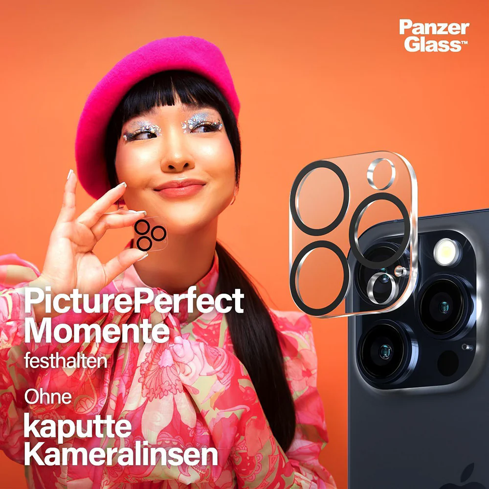 PanzerGlass PicturePerfect Back Camera Protection Film for Apple iPhone 17 Pro, Tempered Glass, Transparent - Image 4