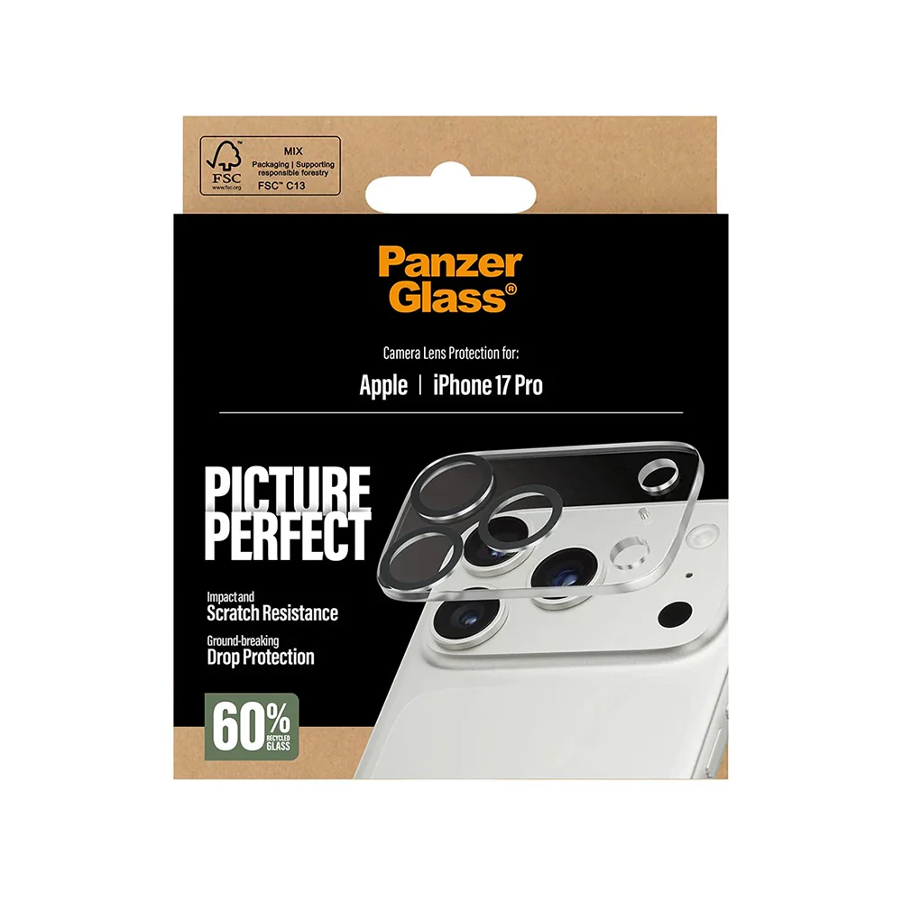 PanzerGlass PicturePerfect Back Camera Protection Film for Apple iPhone 17 Pro, Tempered Glass, Transparent - Image 7