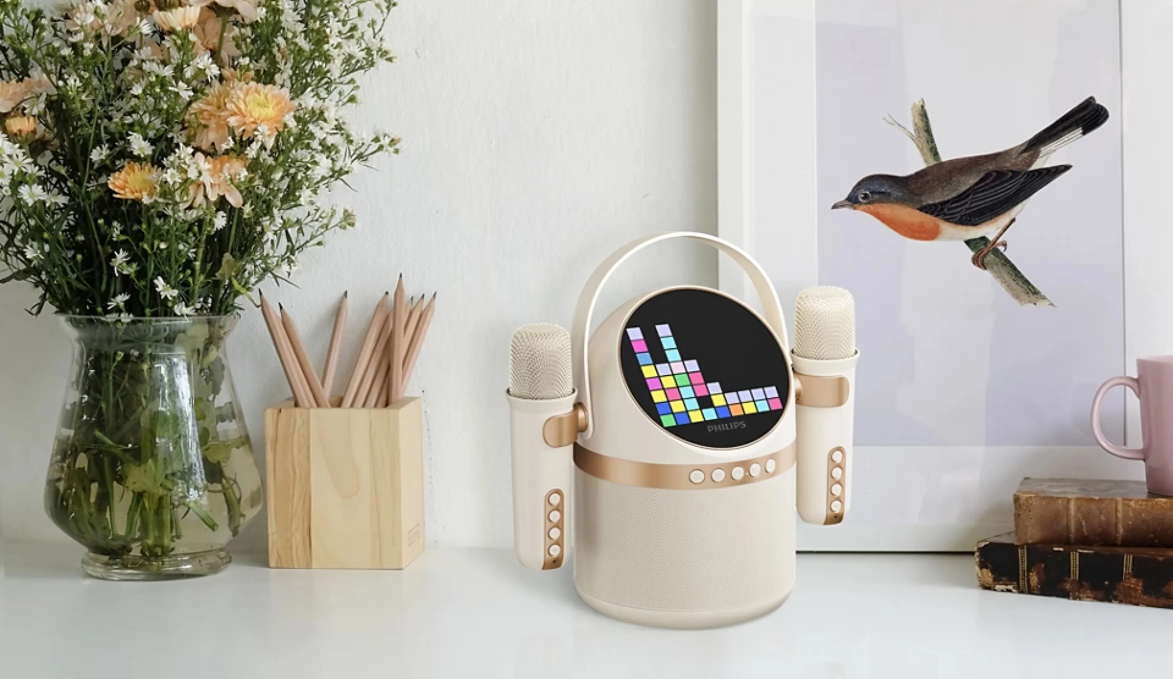 Philips Portable Bluetooth Speaker, 10W, Karaoke, Beige TAS2509WT/00 - Image 7