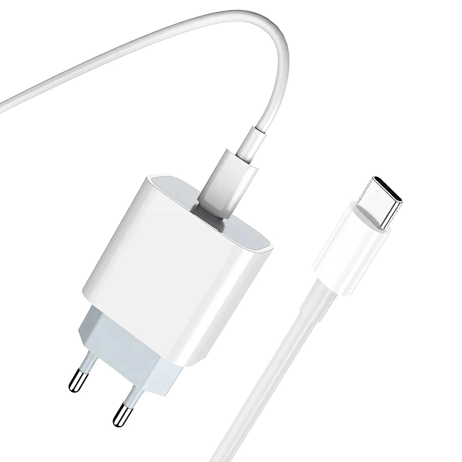 Prestico F8S USB-C Cable Wall Charger, 20W, 3A, 1 x USB-C, White