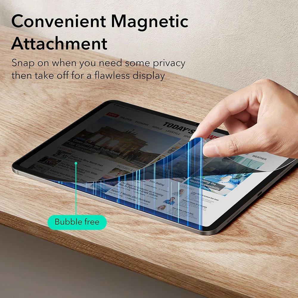 Privacy Screen Protector ESR Magnetic for Apple iPad Pro 11 (2024), Plastic - Image 4