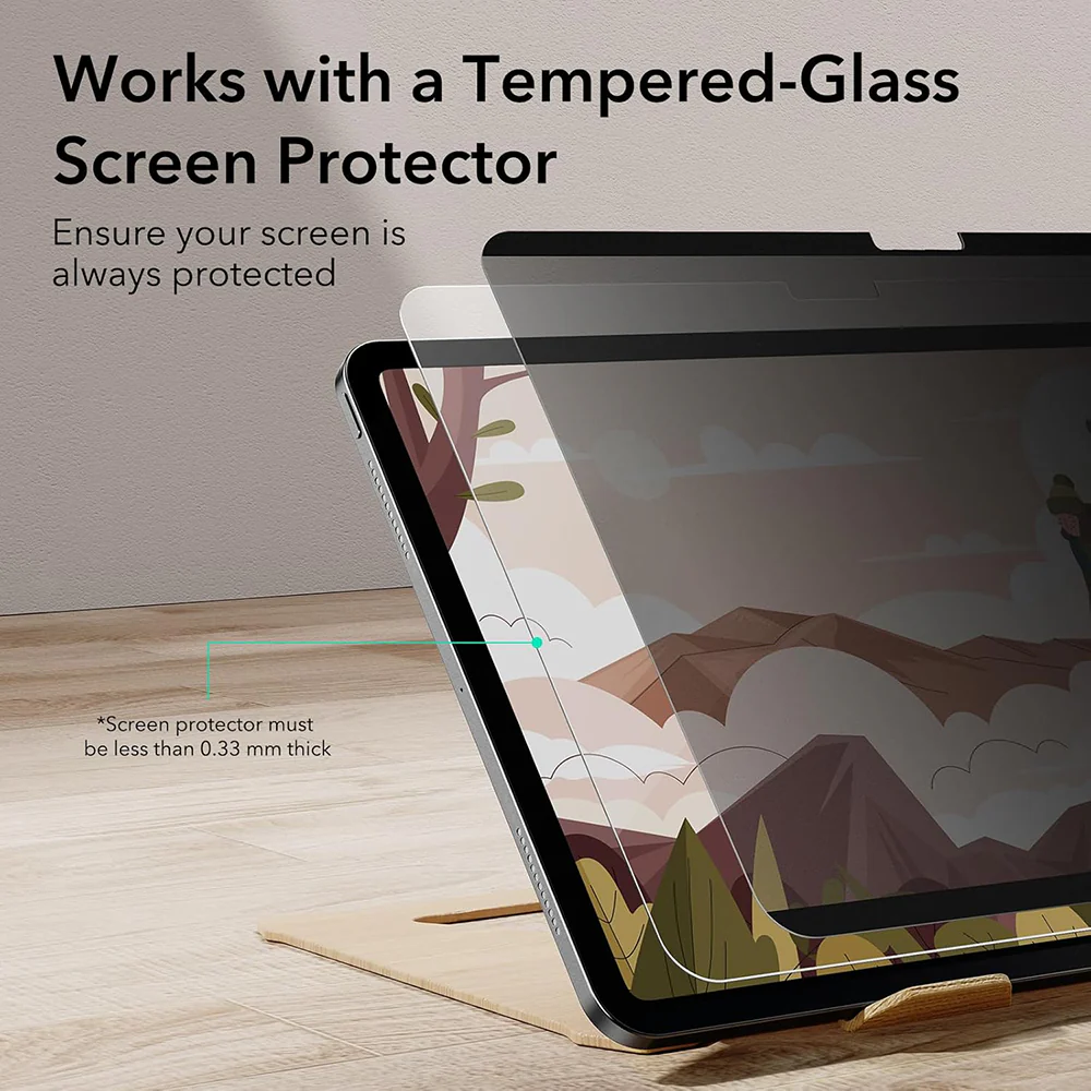 Privacy Screen Protector ESR Magnetic for Apple iPad Pro 11 (2024), Plastic - Image 5