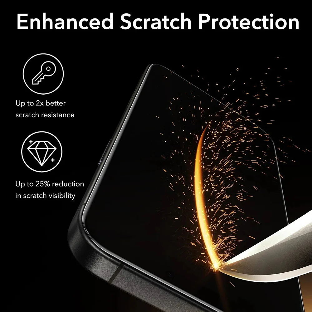 Privacy Screen Protector ESR UltraFit Armorite Pro for Apple iPhone 17 / 16 Pro, Tempered Glass, Full Glue, Set of 3 Pieces - Image 7