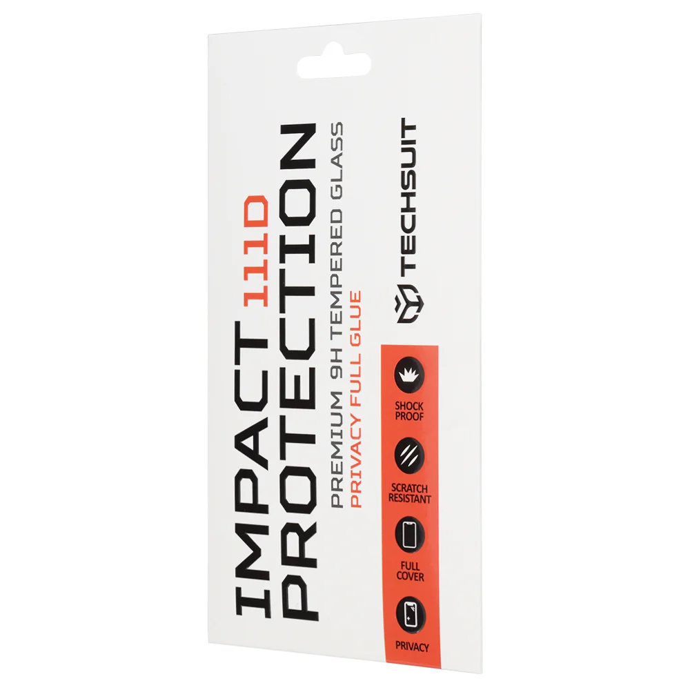 Privacy Techsuit Screen Protector for Xiaomi Redmi Note 15 Pro 5G, Tempered Glass, Full Glue, 111D - Image 2