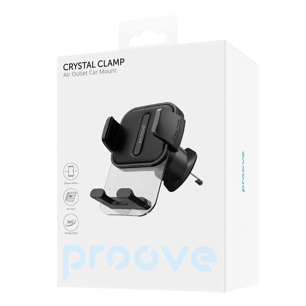 Proove Crystal Clamp Car Holder, 4.7inch - 6.9inch, Black CHCC00000001 - Image 8