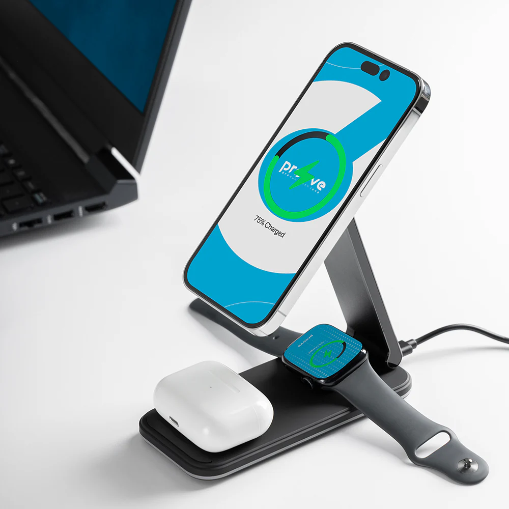 Proove Energy Fold 3in1 Wireless Network Charger, 15W, 1.67A, Black WSEF15010001 - Image 5