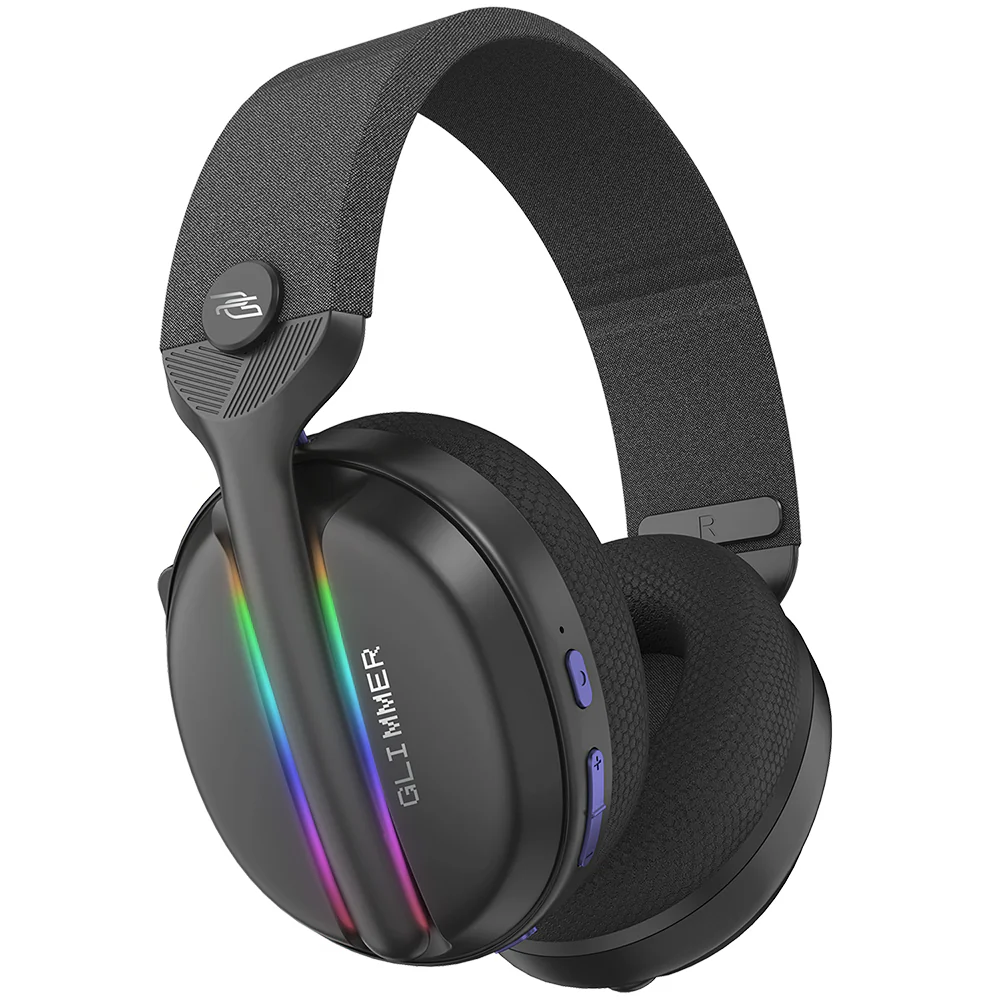 Proove Glimmer Wireless Gaming Headphones, RGB, BT / Wi-Fi / Wired, Black Purple WHGL00022016 - Image 4