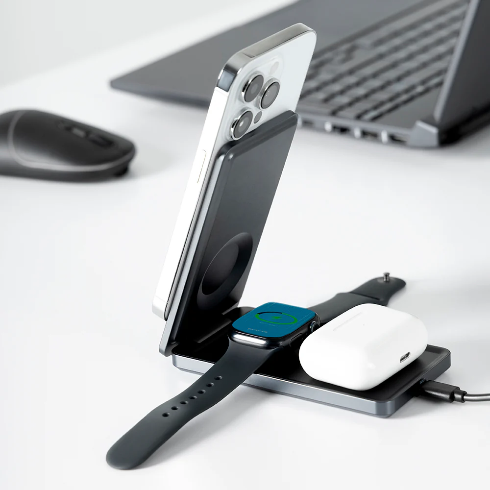 Proove Metal Edge 3in1 Wireless Network Charger, 15W, 1.67A, Gray WSME15010003 - Image 2