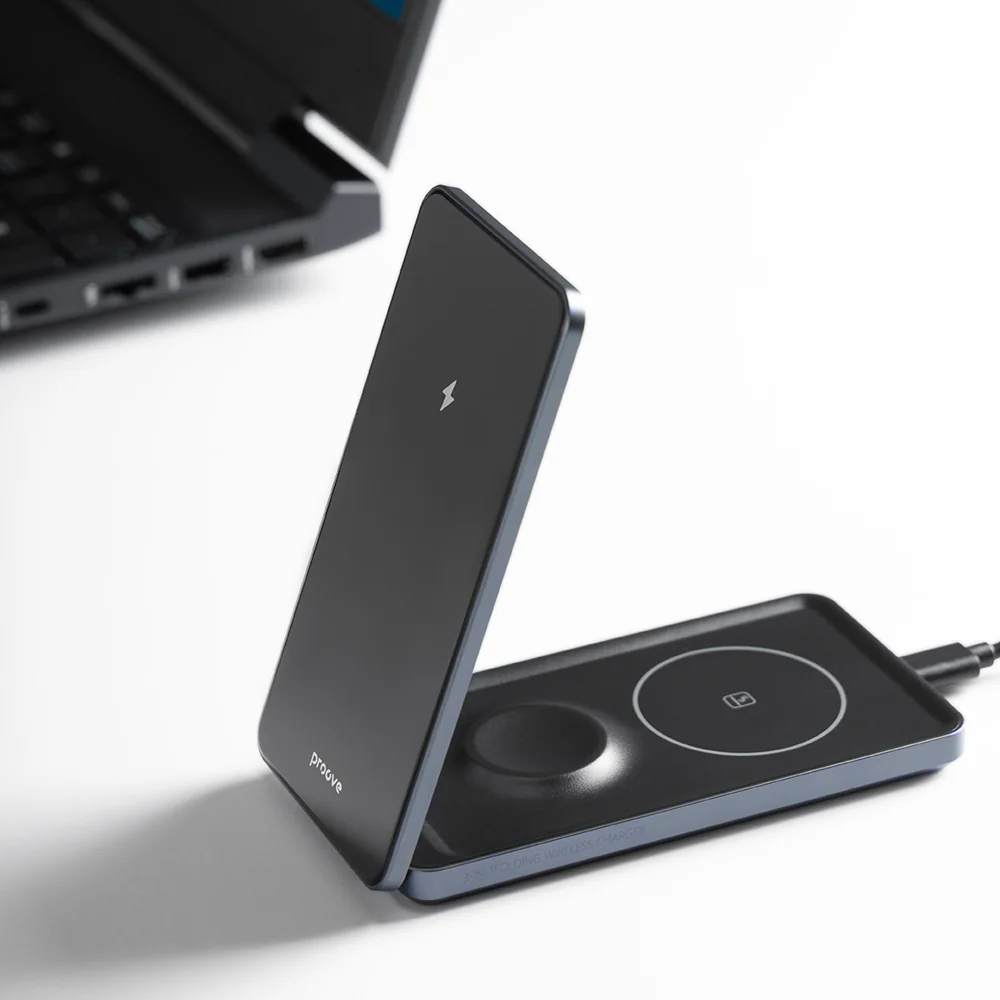 Proove Metal Edge 3in1 Wireless Network Charger, 15W, 1.67A, Gray WSME15010003 - Image 3