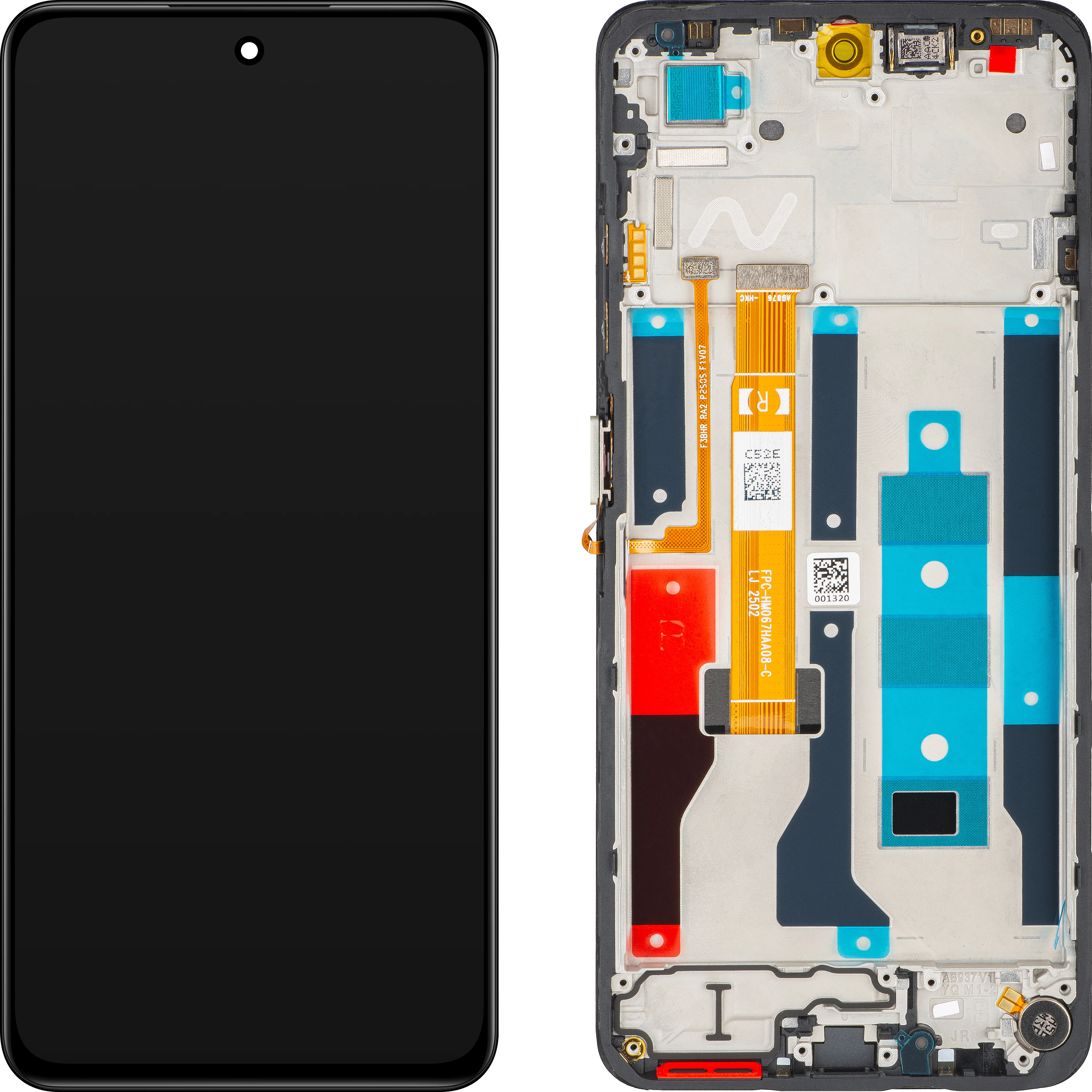 Realme C75 5G Display with Touchscreen, with Frame, Gold, Service Pack 621029000536