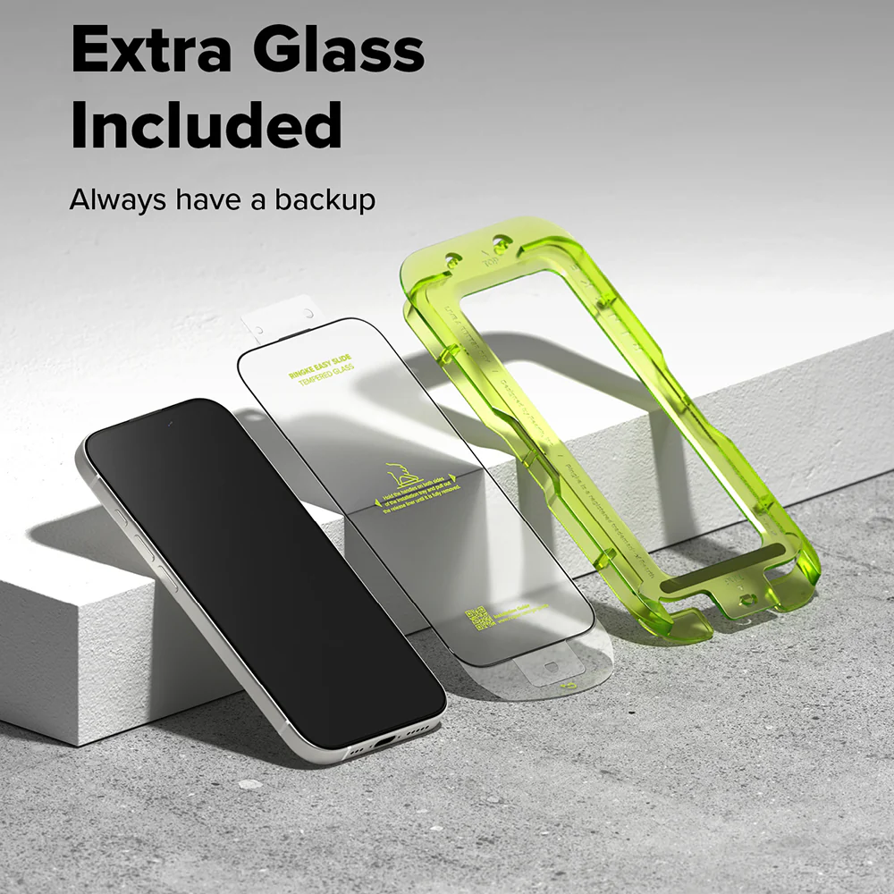 Ringke Easy Slide Screen Protector for Apple iPhone 17 Pro Max, Tempered Glass, Full Glue, Set of 2 pieces - Image 4