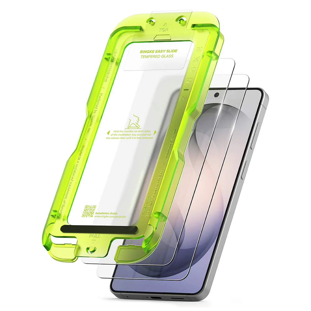 Ringke Easy Slide Screen Protector for Samsung Galaxy S26 S942, Tempered Glass, Full Glue, Set of 2 Pieces - Image 2