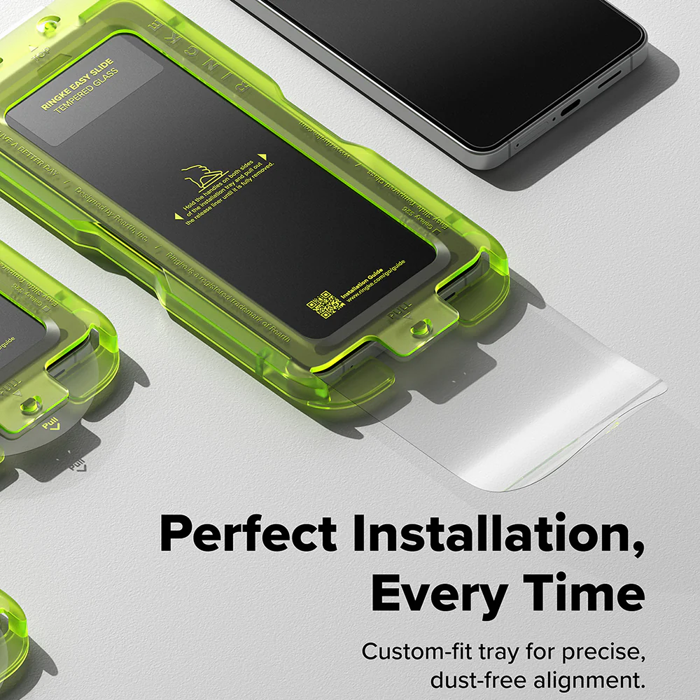 Ringke Easy Slide Screen Protector for Samsung Galaxy S26 S942, Tempered Glass, Full Glue, Set of 2 Pieces - Image 6