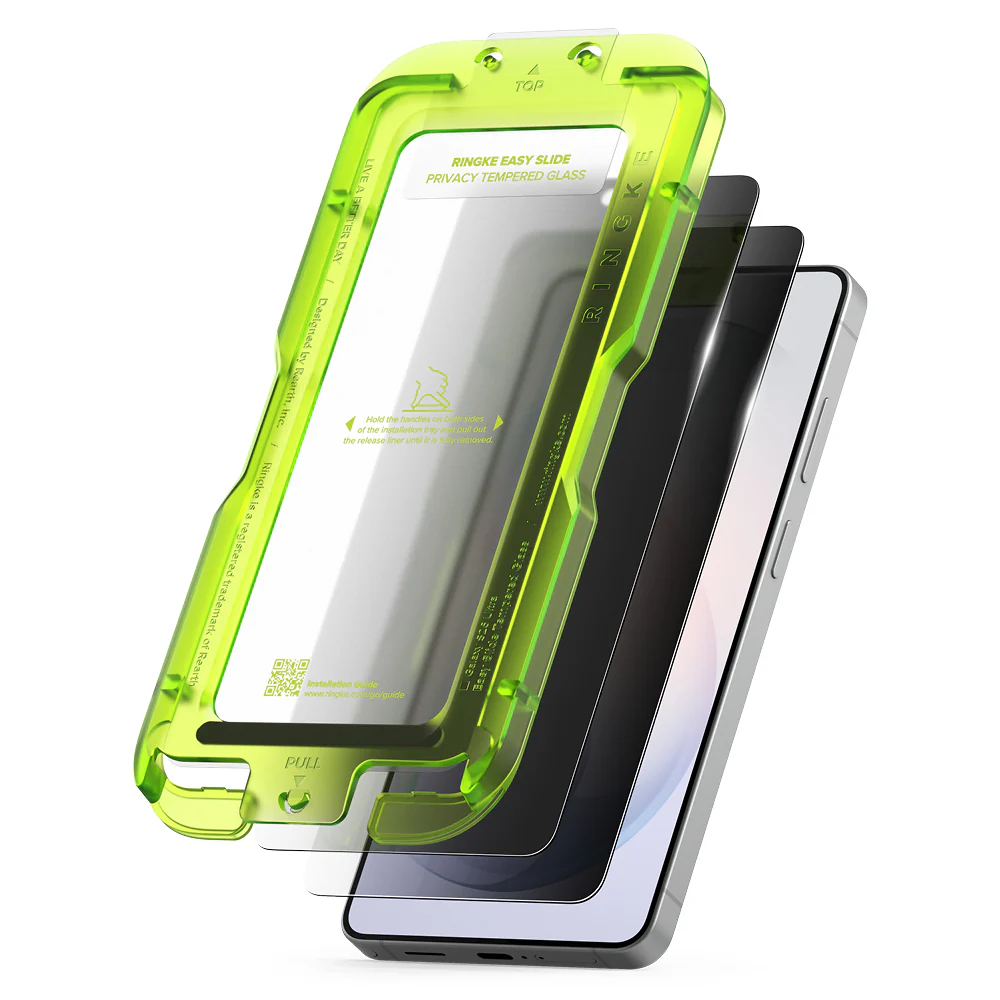 Ringke Easy Slide Screen Protector for Samsung Galaxy S26 Ultra S948, Tempered Glass, Full Glue, Set of 2 Pieces, Black - Image 2