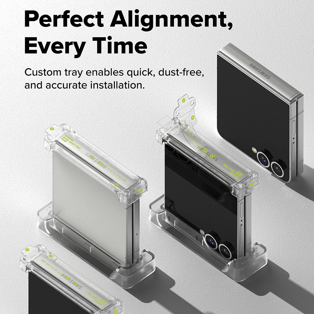 Ringke Hinge Screen Protector for Samsung Galaxy Z Flip7 F766, Plastic, Set of 2 pieces - Image 5