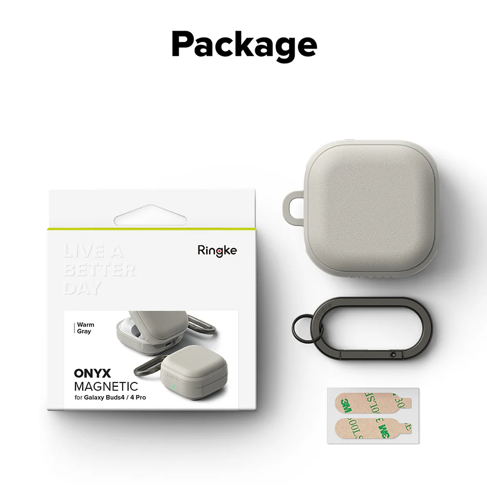 Ringke Onyx Magnetic Case for Samsung Galaxy Buds4 / Buds4 Pro, Gray - Image 7