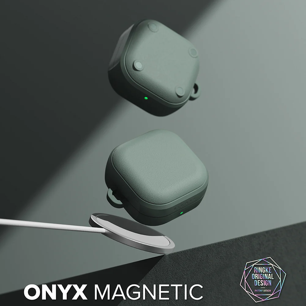 Ringke Onyx Magnetic Case for Samsung Galaxy Buds4 / Buds4 Pro, Green - Image 2
