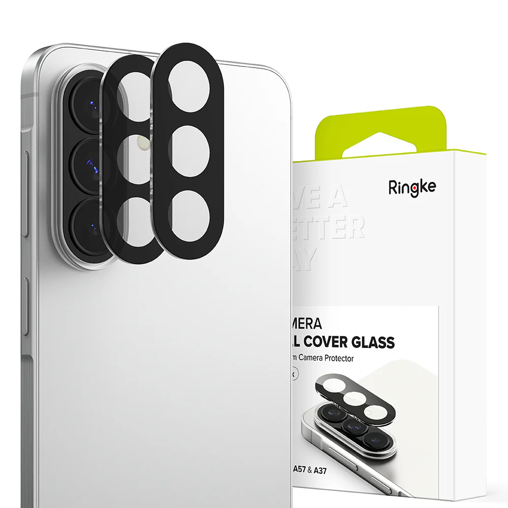 Ringke Rear Camera Protection Film for Samsung Galaxy A57 5G / A37 5G, Tempered Glass, Set of 2 Pieces, Transparent - Image 3