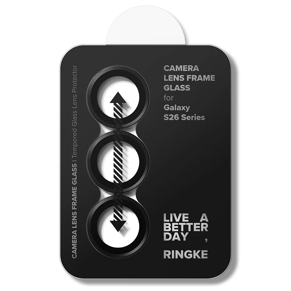 Ringke Rear Camera Protection Film for Samsung Galaxy S26 Plus S947 / S26, Tempered Glass, Set of 2 pieces, Black - Image 3