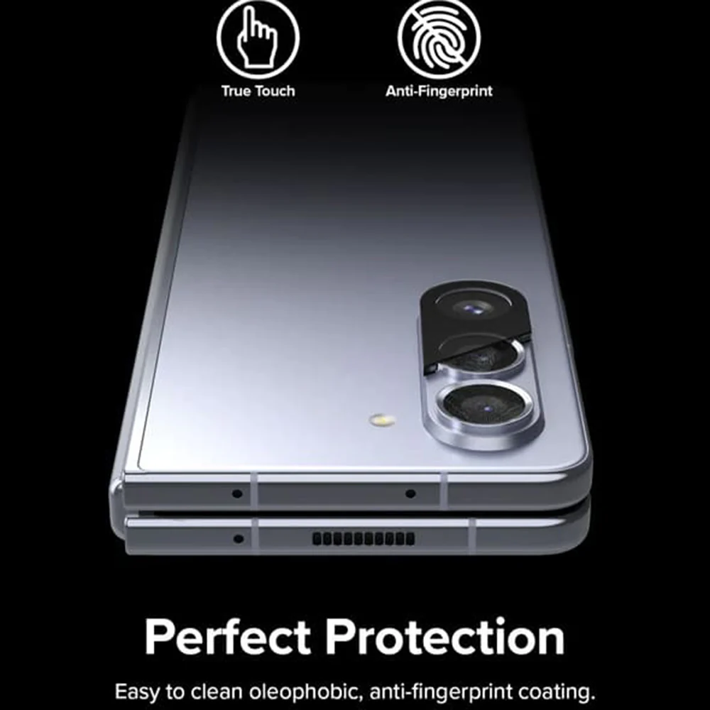 Ringke Rear Camera Protective Film for Samsung Galaxy Z Fold5 F946, Tempered Glass, Set of 2 Pieces, Transparent - Image 5