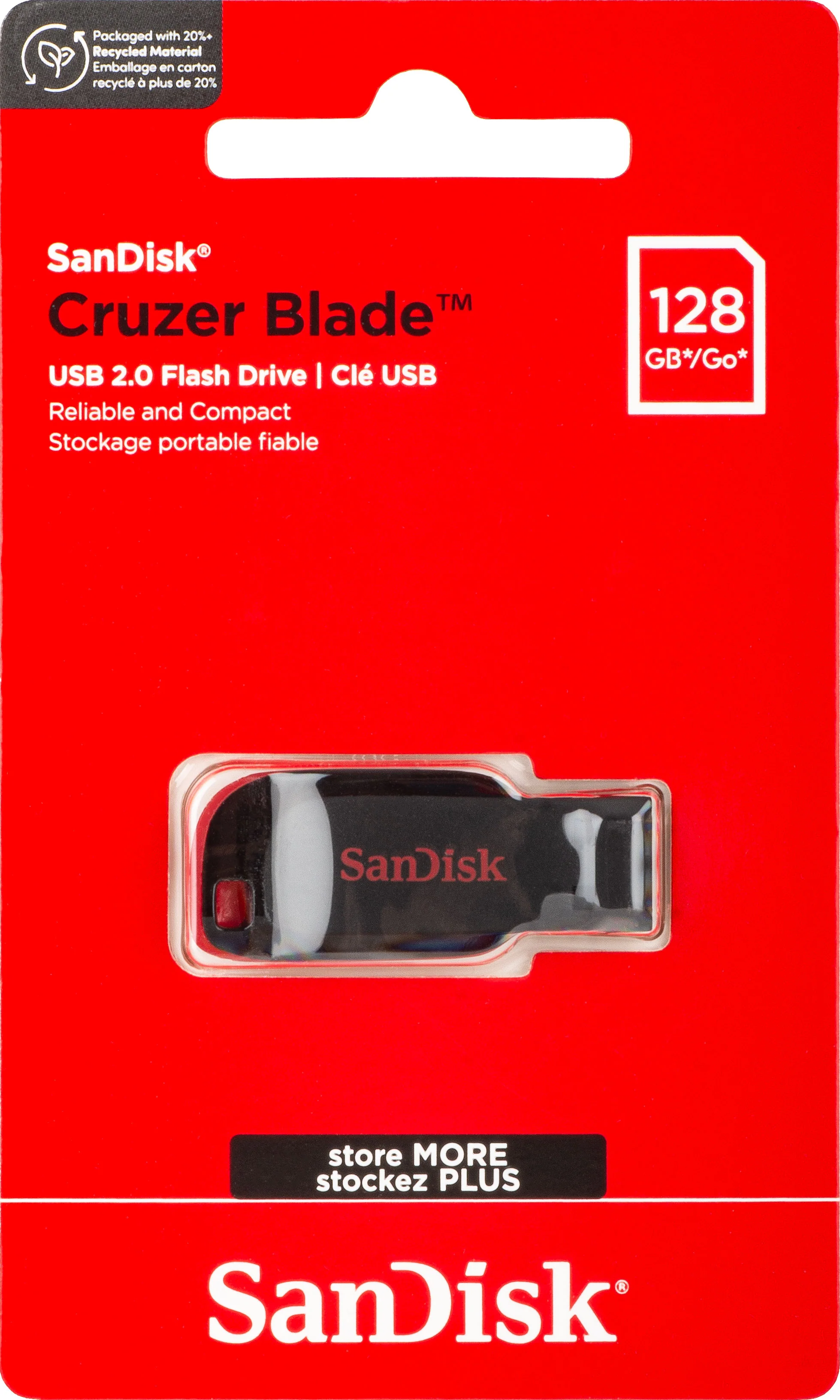 SanDisk Cruzer Blade USB-A External Memory, 128Gb SDCZ50-128G-B35 - Image 4