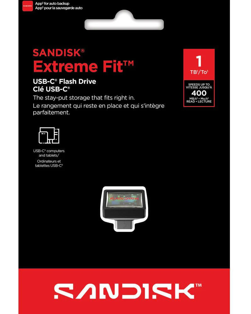 SanDisk Extreme Fit USB-C External Memory, 1TB SDCZ530-1T00-G46 - Image 3