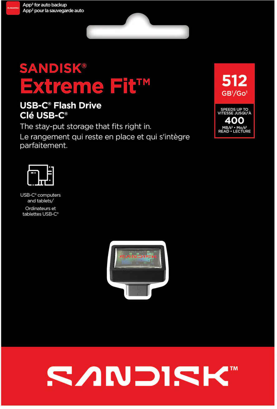 SanDisk Extreme Fit USB-C External Memory, 512Gb SDCZ530-512G-G46 - Image 4