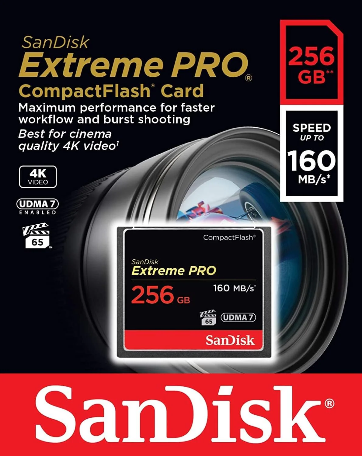 SanDisk Extreme Pro CompactFlash Memory Card, 256Gb, UDMA 7 SDCFXPS-256G-X46 - Image 4